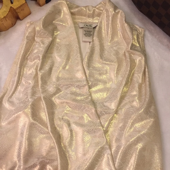 Beautiful Gold and Cream Blouse - Picture 5 of 5
